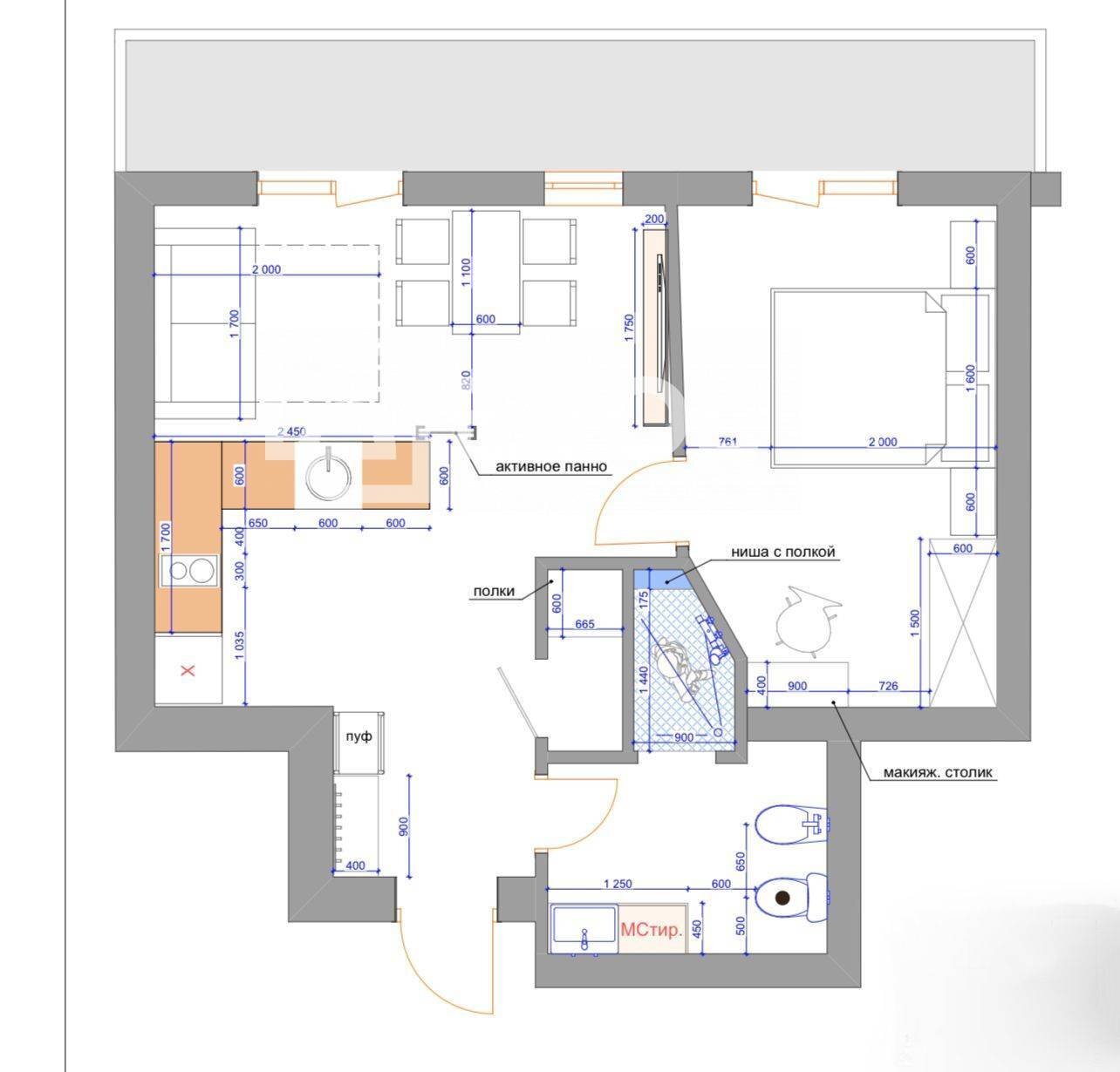 Foto 18 - Two-room apartment via Santa Caterina
 
31, Pasian di Prato - floor plans 1