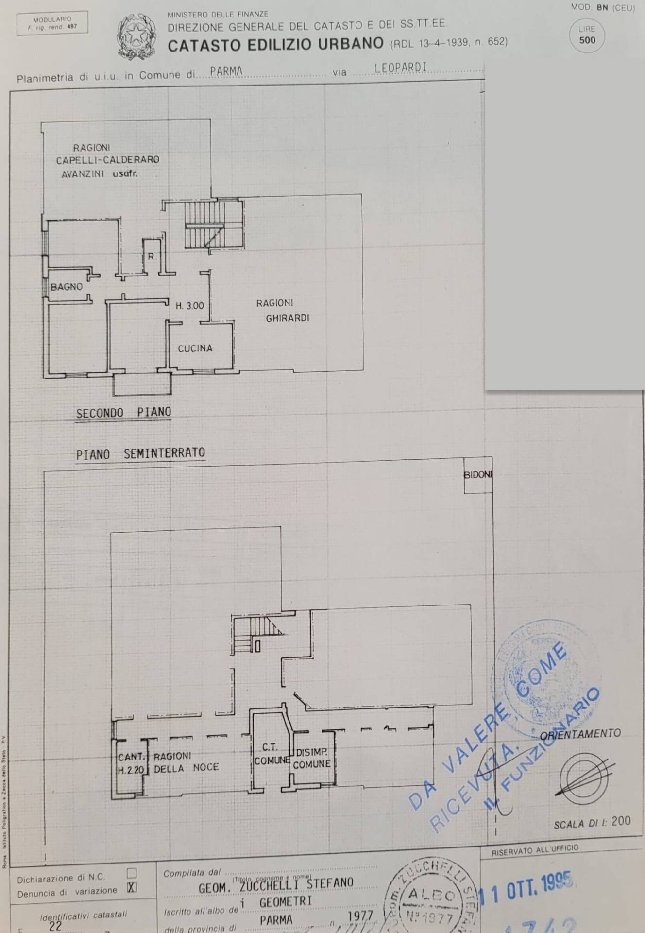 Foto 73 - Three-room apartment Via Giacomo Leopardi, Parma - floor plans 1