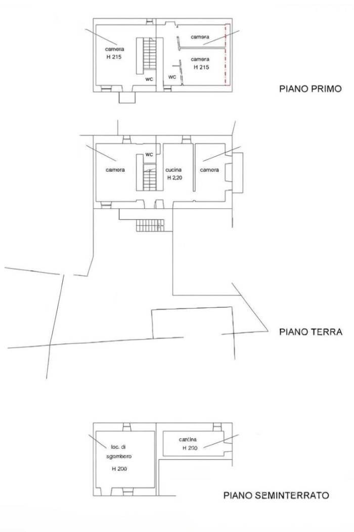 Rustic Frazione Montecapraro, Fabbrica Curone - floor plans 1