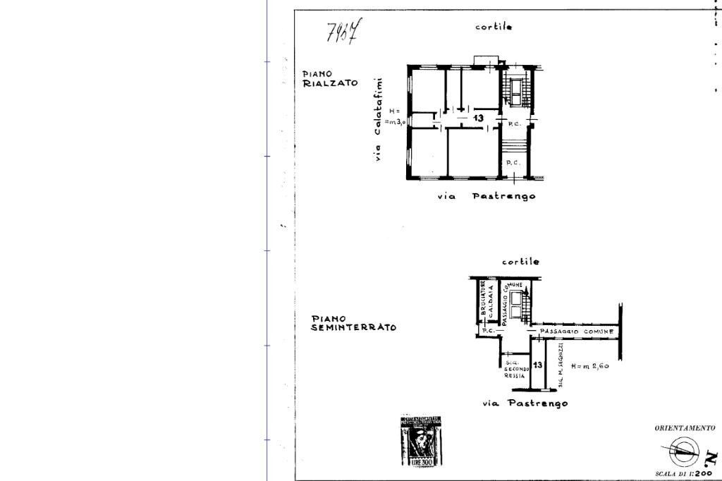 Three-room apartment Via Pastrengo, Vercelli - floor plans 1