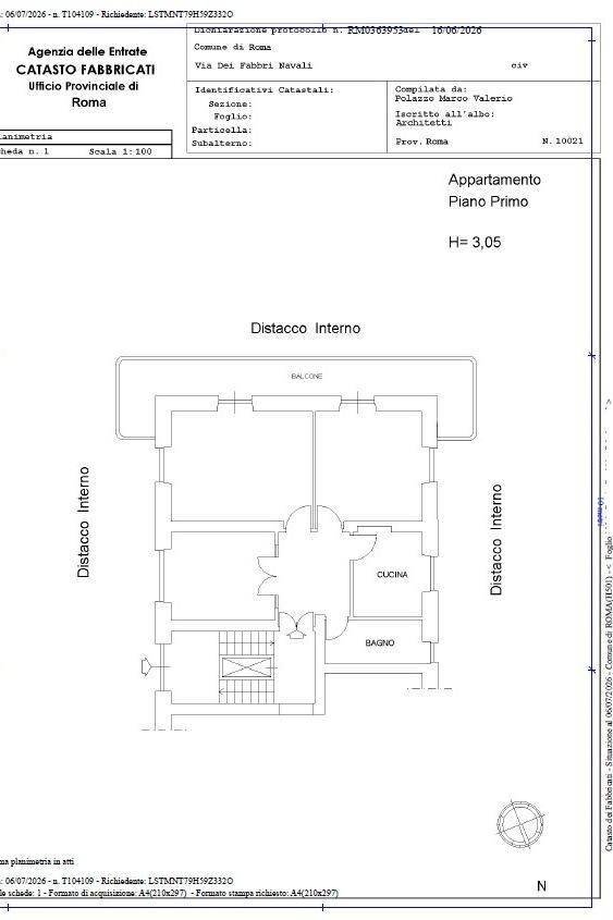 Three-room apartment via dei Fabbri Navali, 30, Roma (neighborhood Lido di Ostia) - floor plans 1