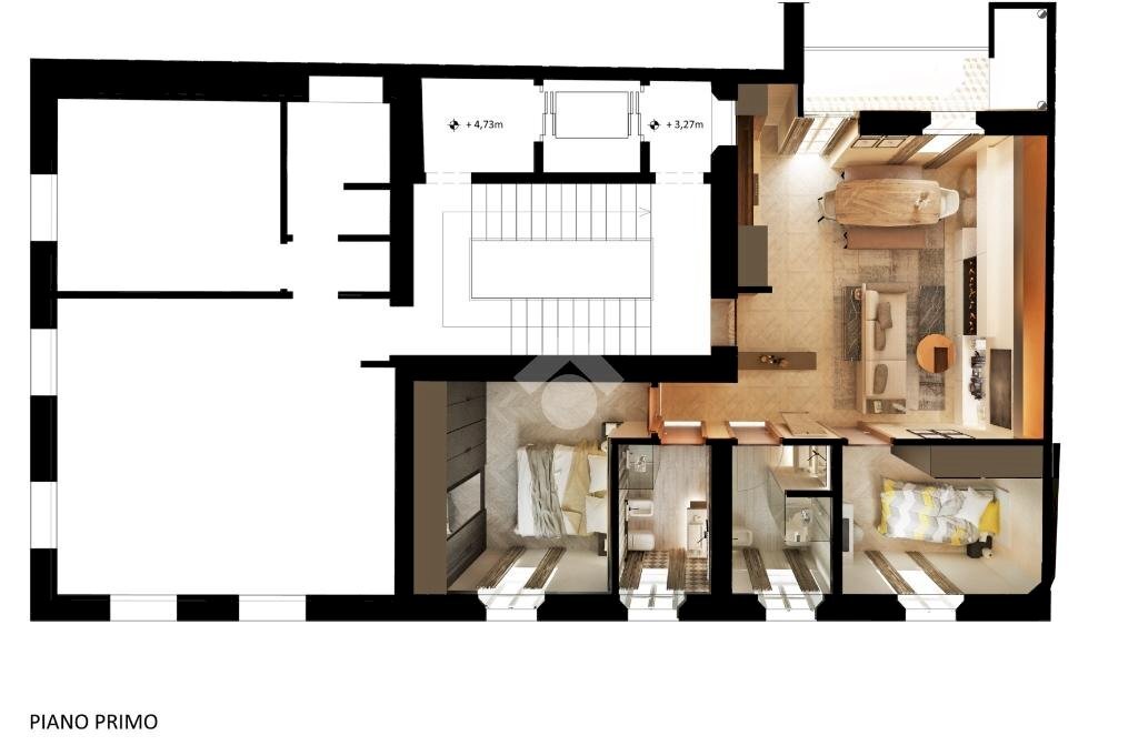 Trilocale Piazza Giuseppe Mazzini, Novellara - planimetria 1