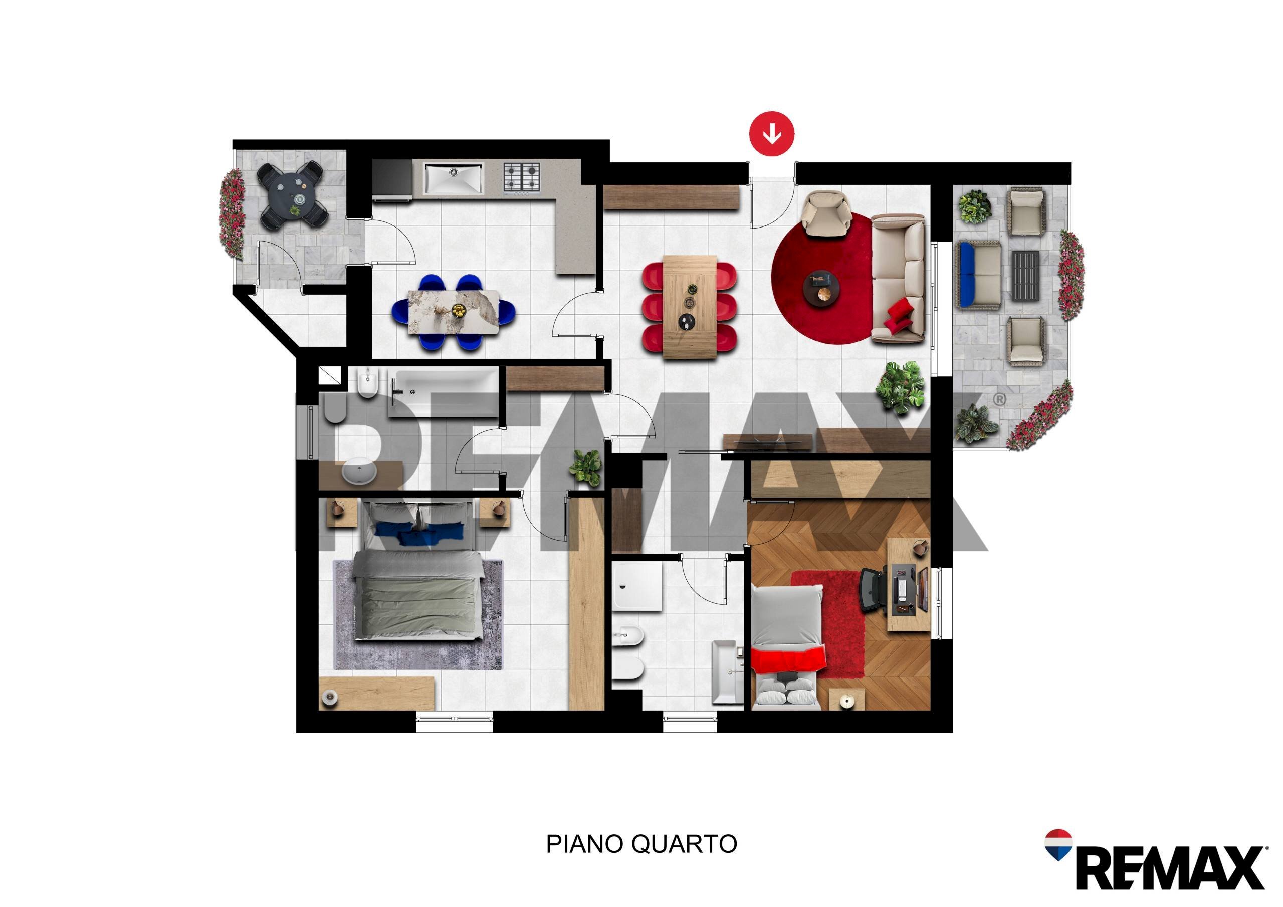 Pianta 2D - Three-room apartment Via Trieste
 
24, Rho - floor plans 1