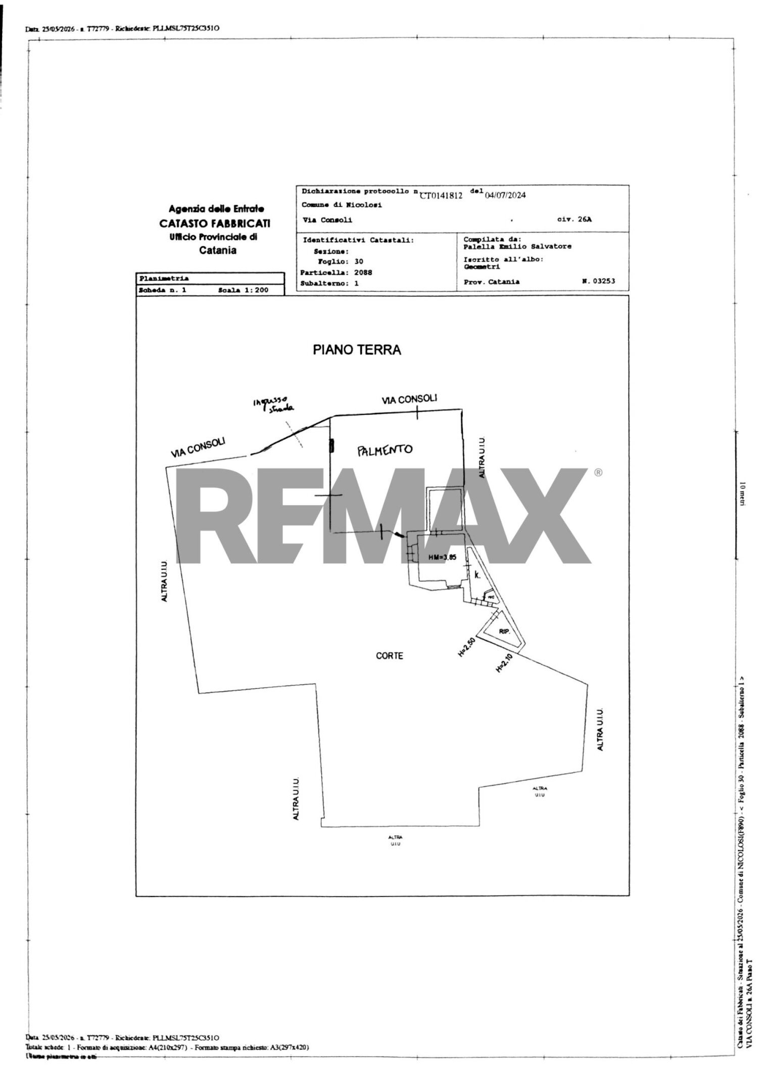 Pianta 2D - Independent house Via Consoli
 
26A, Nicolosi - floor plans 1