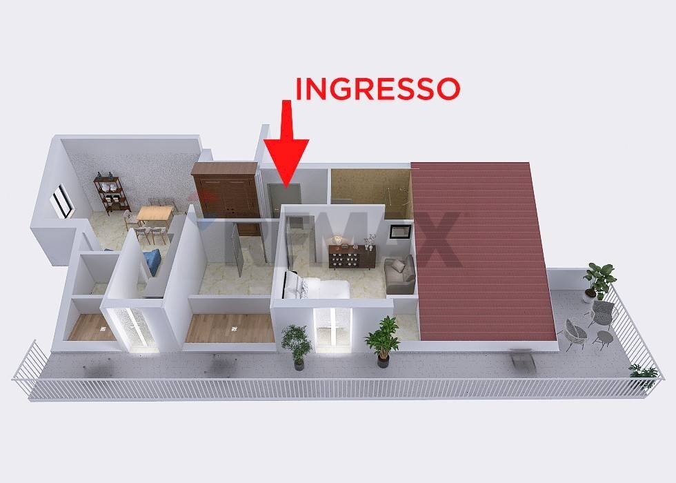 Pianta 3D - Attico via Massimo Troisi
 
28, San Nicola la Strada - planimetria 1
