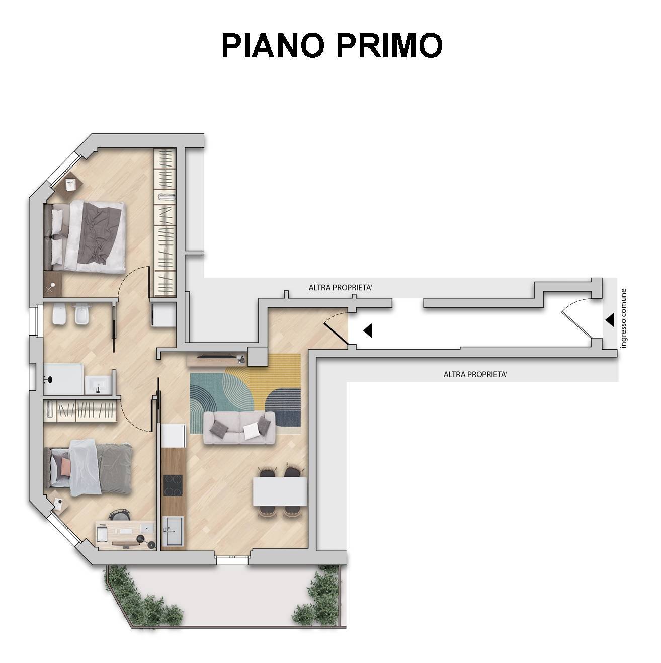 Foto 6 - Three-room apartment Via Alvise Mocenigo
 
8, Verona - floor plans 1