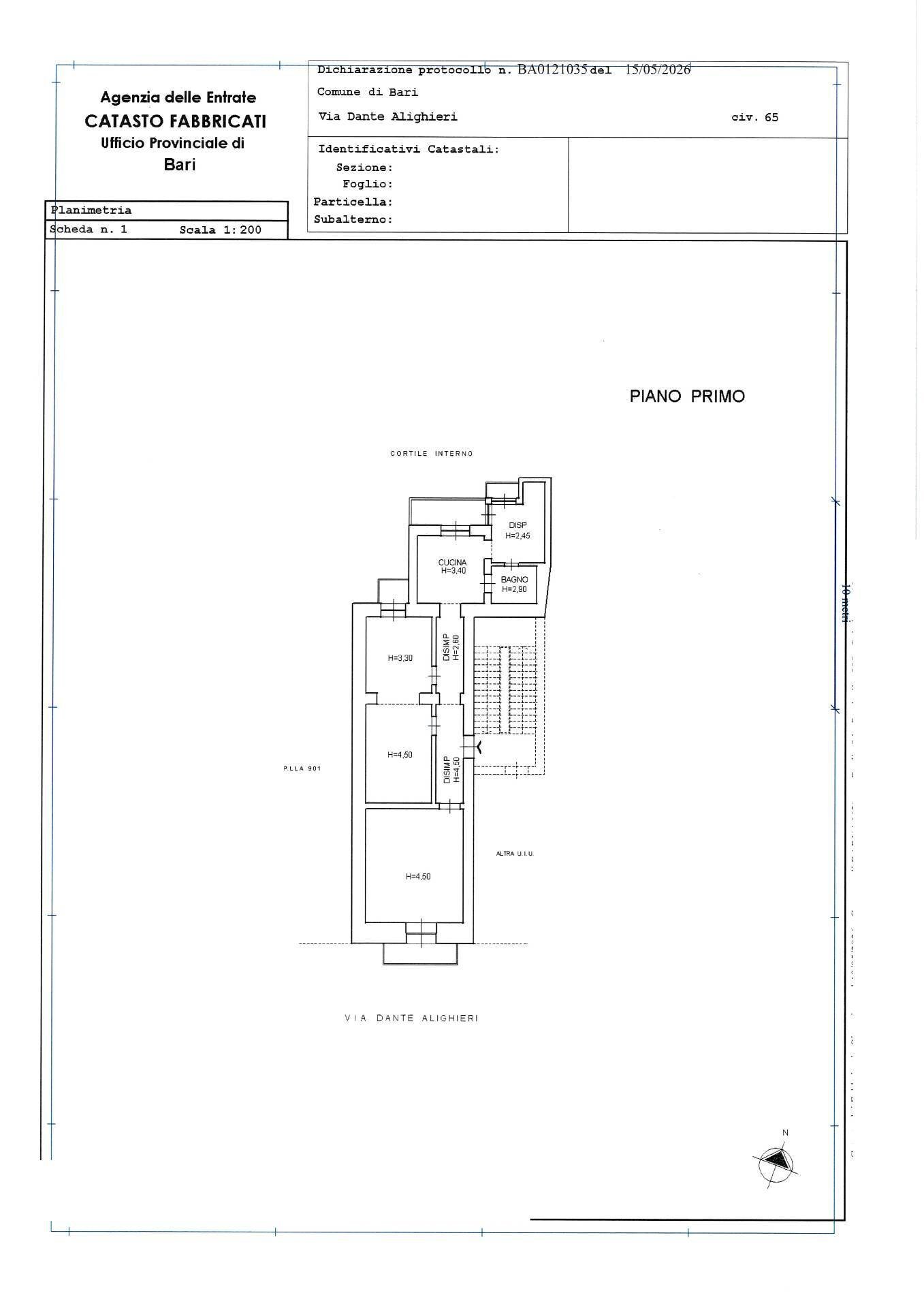 Foto 26 - Three-room apartment Via Dante Alighieri
 
65, Bari - floor plans 1