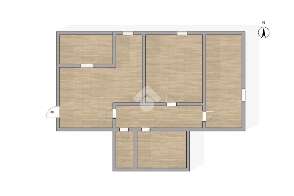 Trilocale Via Bernardino Verro, Milano (zona Vigentino) - planimetria 1