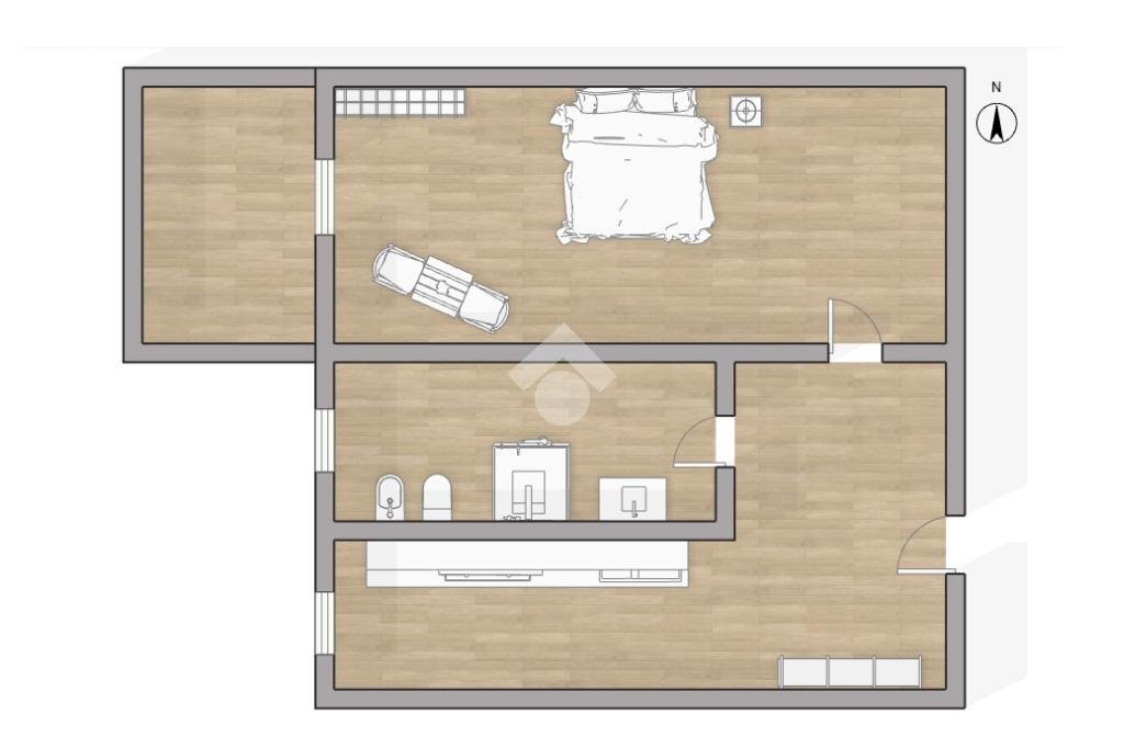 Monolocale Via noto, Milano (zona Vigentino) - planimetria 1