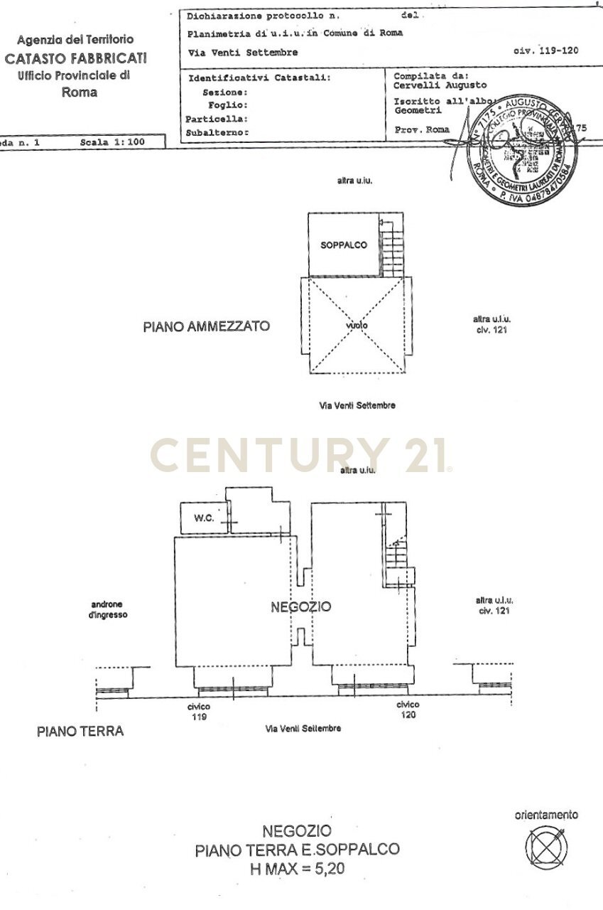 PLN_XX Settembre - Not Food Via Venti Settembre 119-120, Roma - floor plans 1