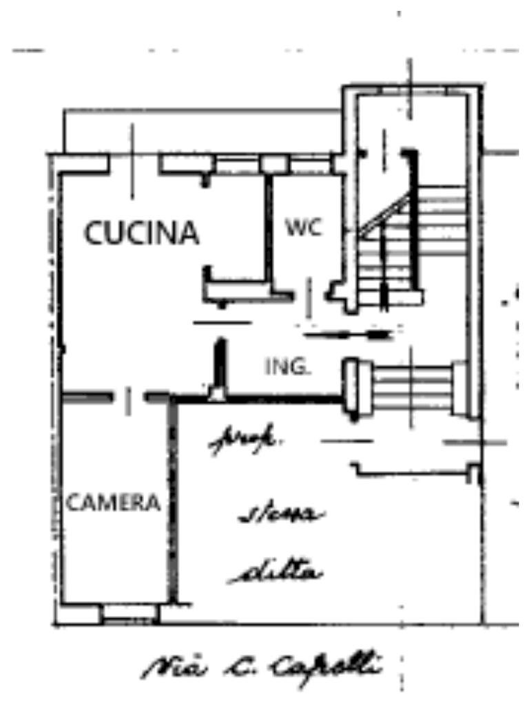 Two-room apartment Via Capelli, Torino (neighborhood Parella) - floor plans 1