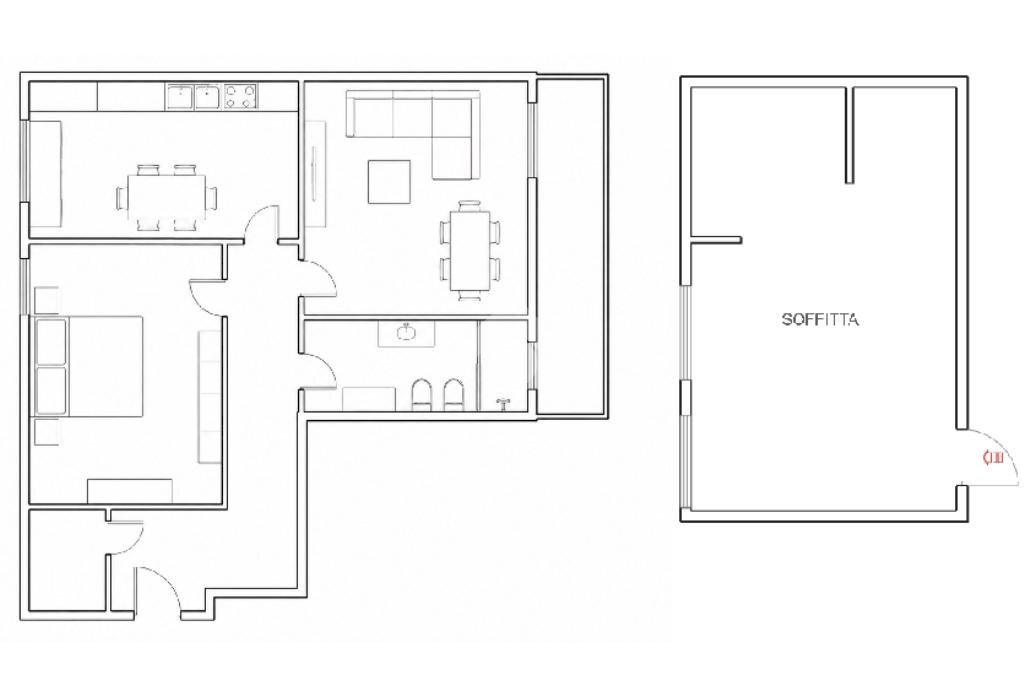 Three-room apartment Via S. Pietro, Albisola Superiore - floor plans 1