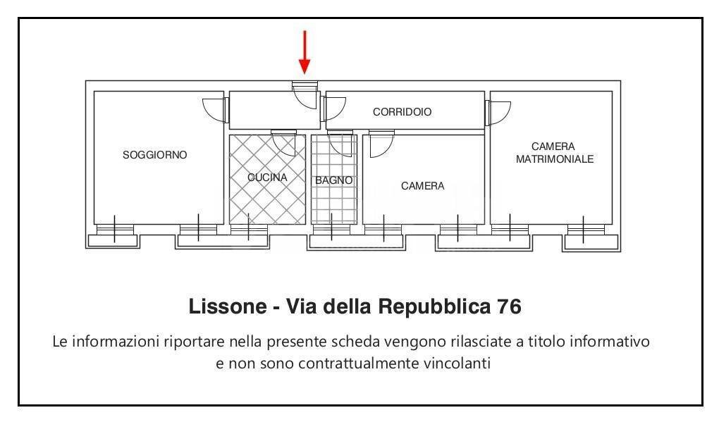 Foto 16 - Trilocale viale Repubblica
 
76, Lissone - planimetria 1