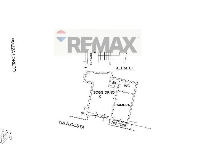 Pianta 2D - Two-room apartment Via Andrea Costa
 
1, Milano - floor plans 1