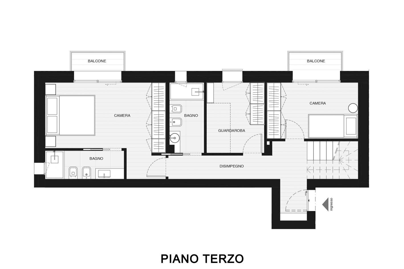 Foto 11 - Attico Viale Pagano, Pesaro - planimetria 1