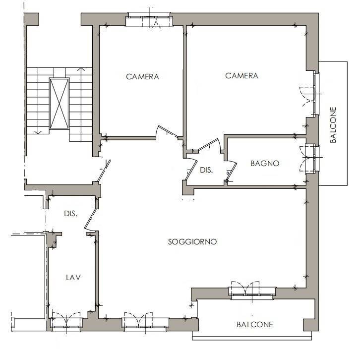Quadrilocale via Giovanni Battista Bodoni, 34, Saluzzo - planimetria 1
