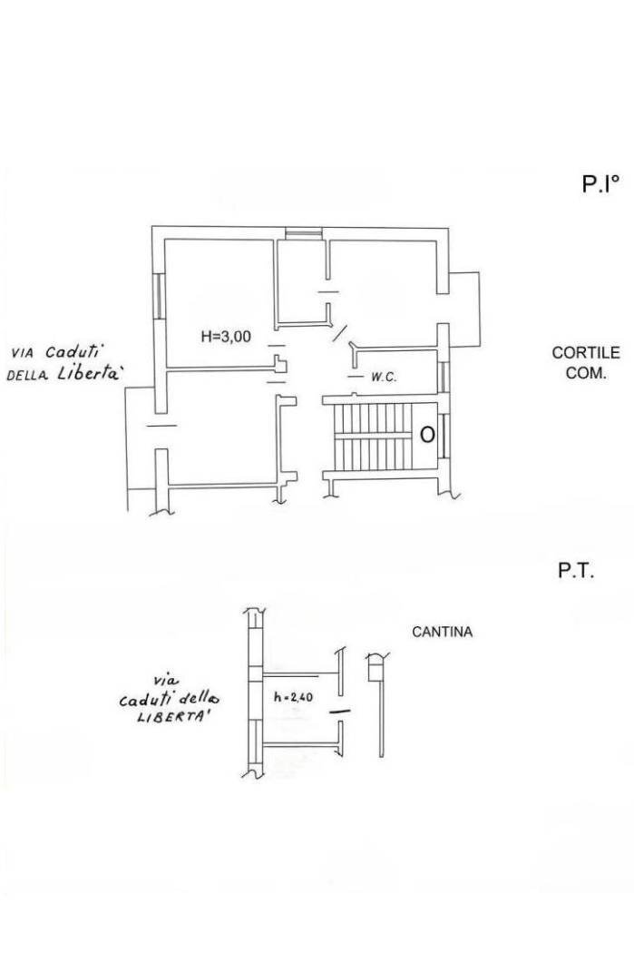 Trilocale via Caduti della Libertà, Tortona - planimetria 1
