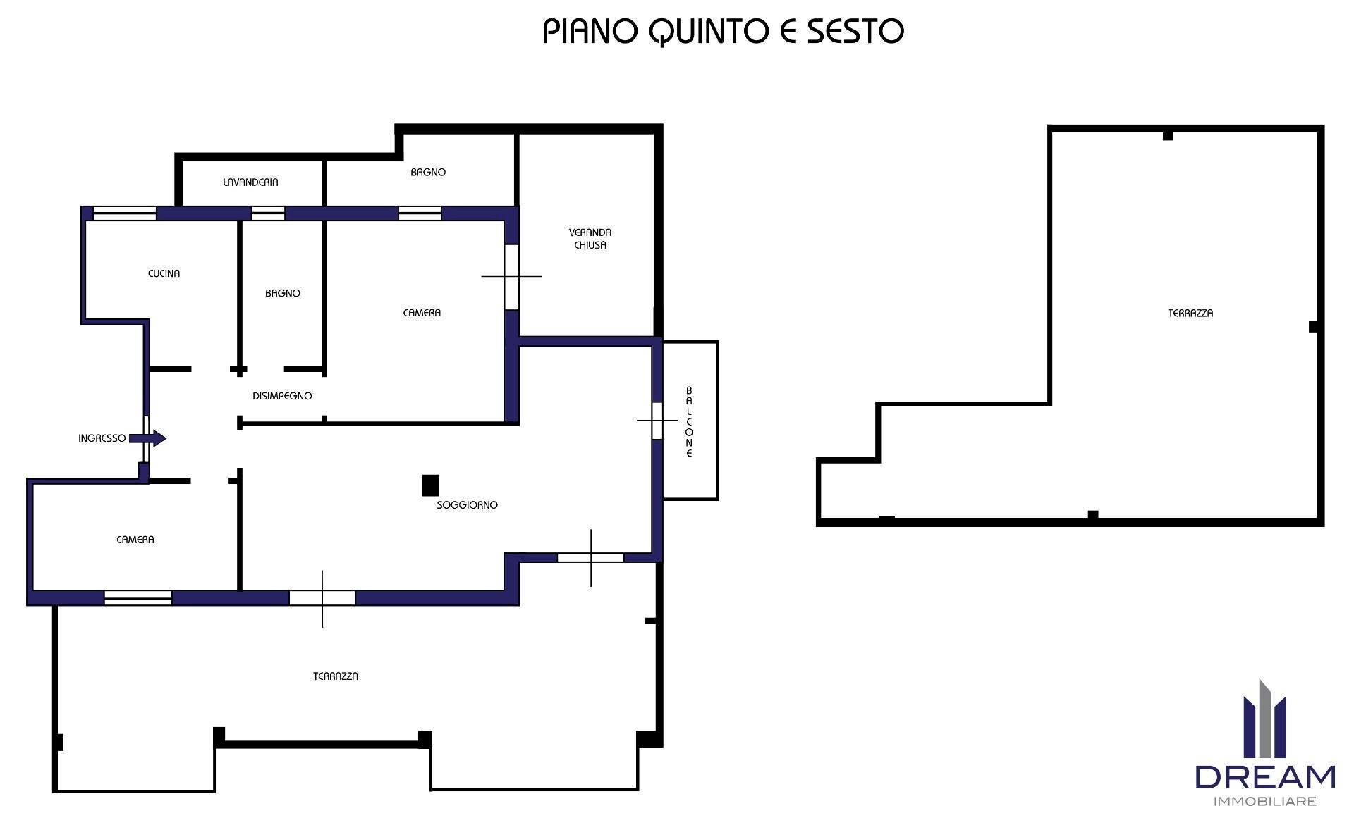Foto 37 - Attico Via Dei Passeri, Cagliari - planimetria 1