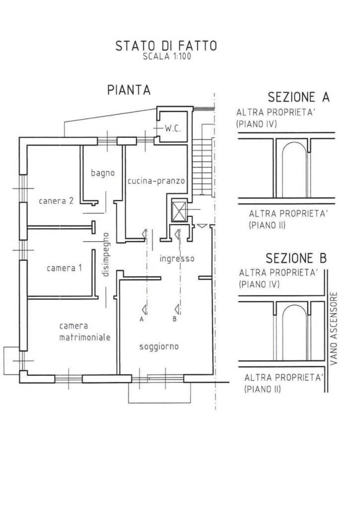 Appartamento via Ignazio De Genova di Pettinengo, 6, Biella - planimetria 1