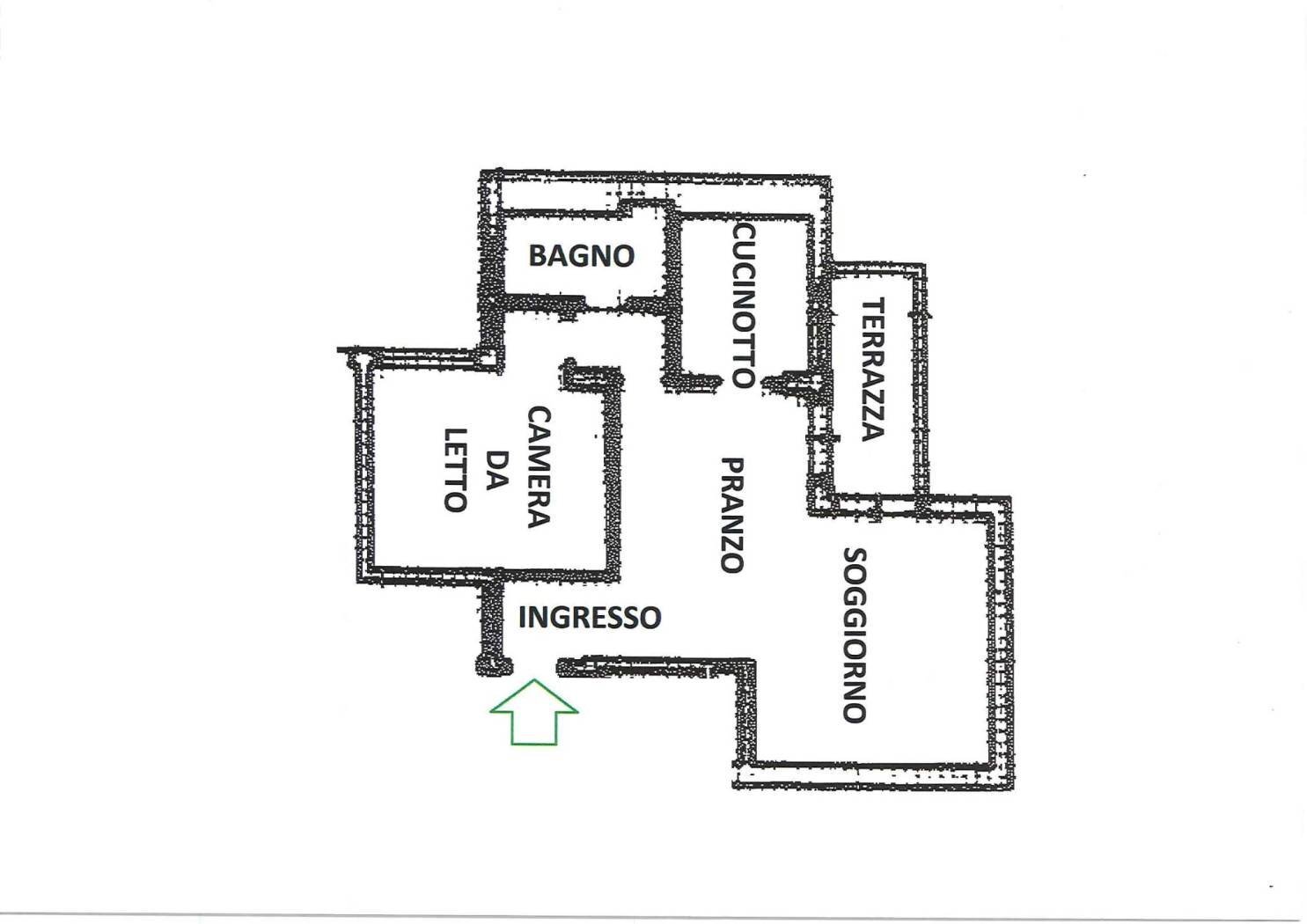 Three-room apartment vicolo Bianchetti, 4, Bologna (neighborhood Centro Storico) - floor plans 1