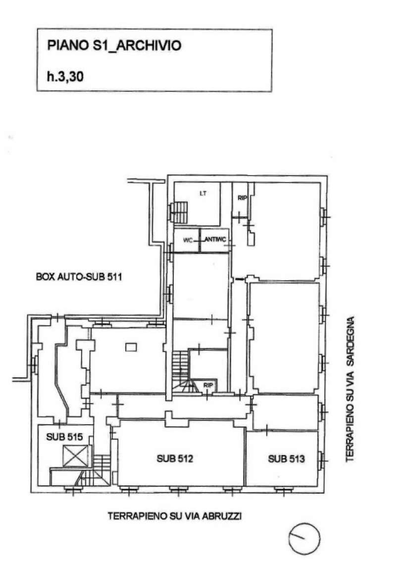 palazzo via abruzzi 6 - documentazione catastale_p - Appartamento via ludovisi, Roma (zona Centro Storico) - planimetria 1
