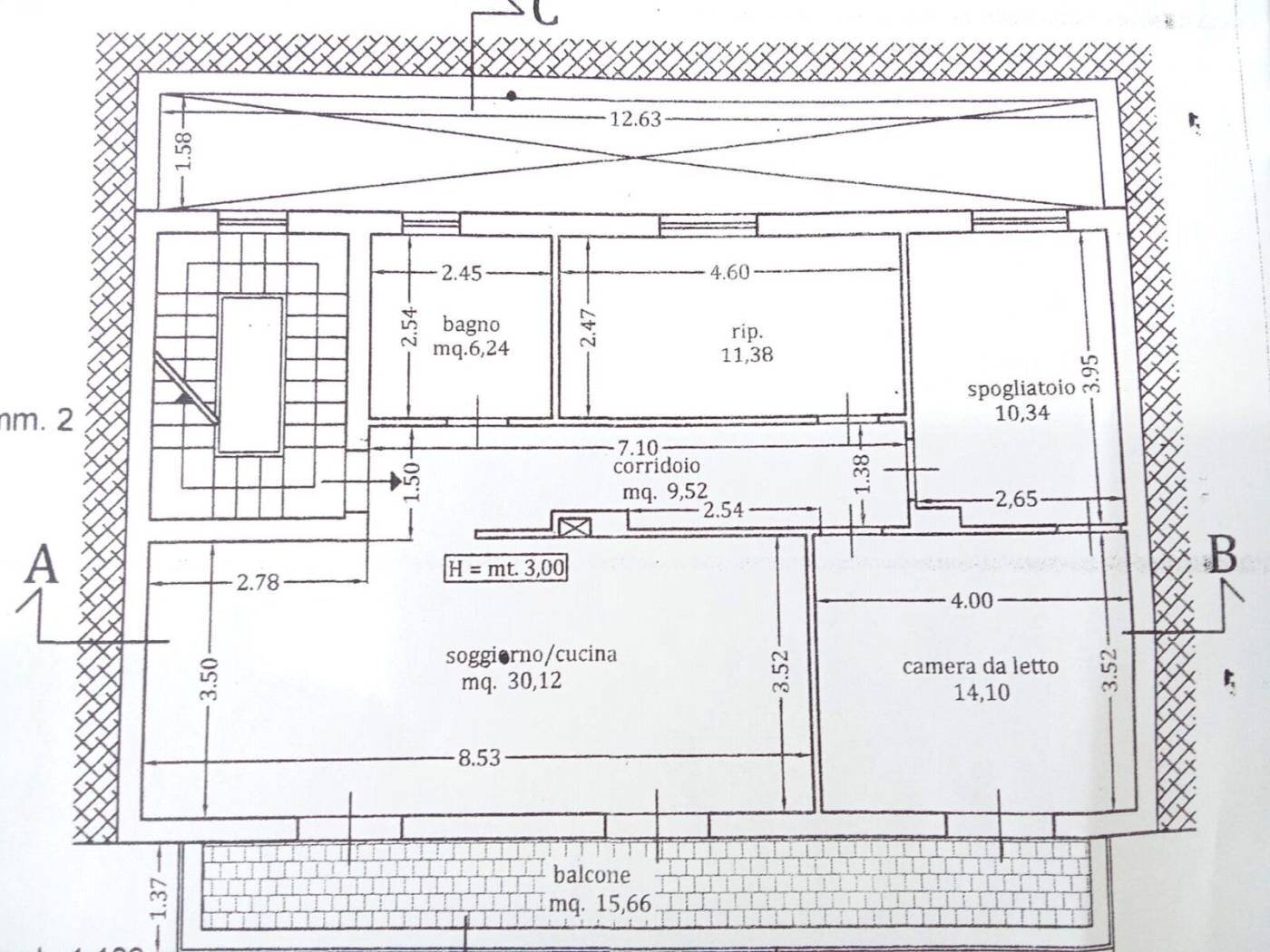Quadrilocale via Massimo D'Azeglio, 9, Villabate - planimetria 1