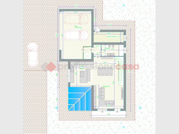 Villa Via Monte Ghinivert, snc, Pinerolo - planimetria 1