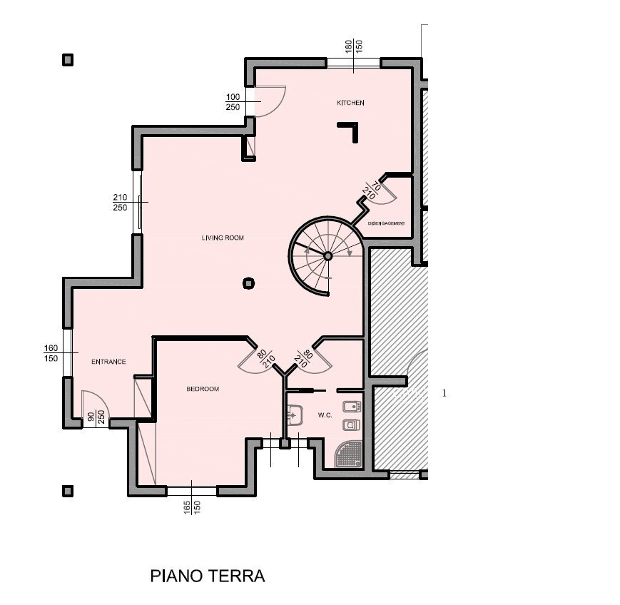 PIANTINA PIANO TERRA - Casa indipendente Via Marconi 109, Torri di Quartesolo - planimetria 1