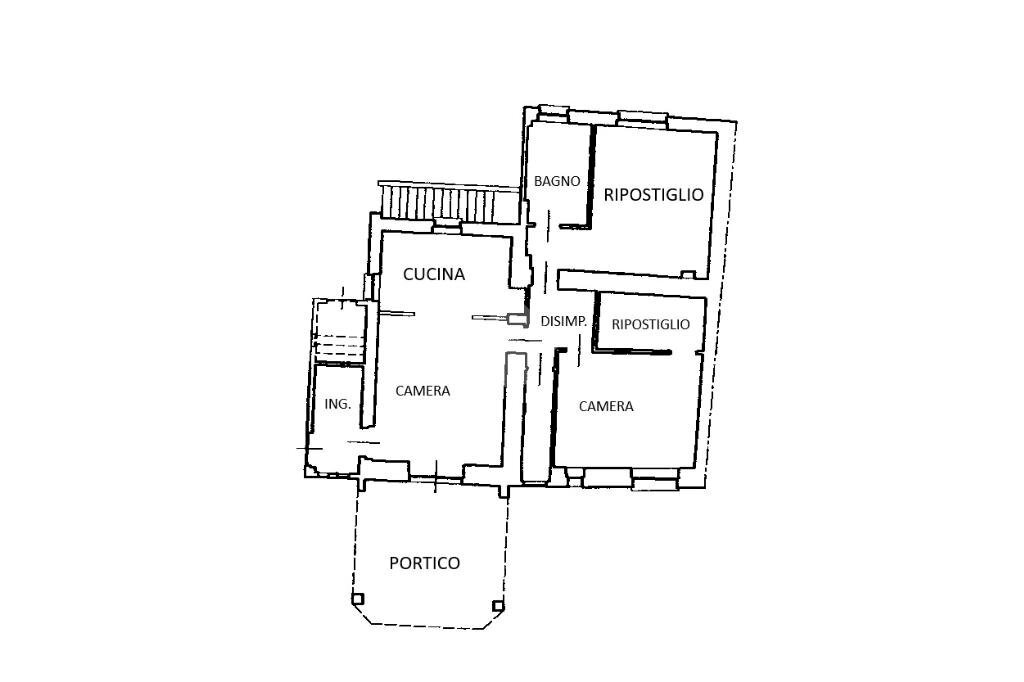 Villa Via Bagnolo, Barge - planimetria 1