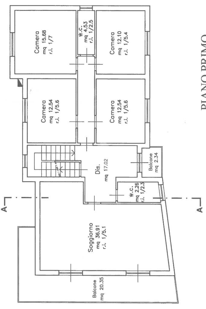 Three-room apartment Via delle Nazioni, Gatteo - floor plans 1