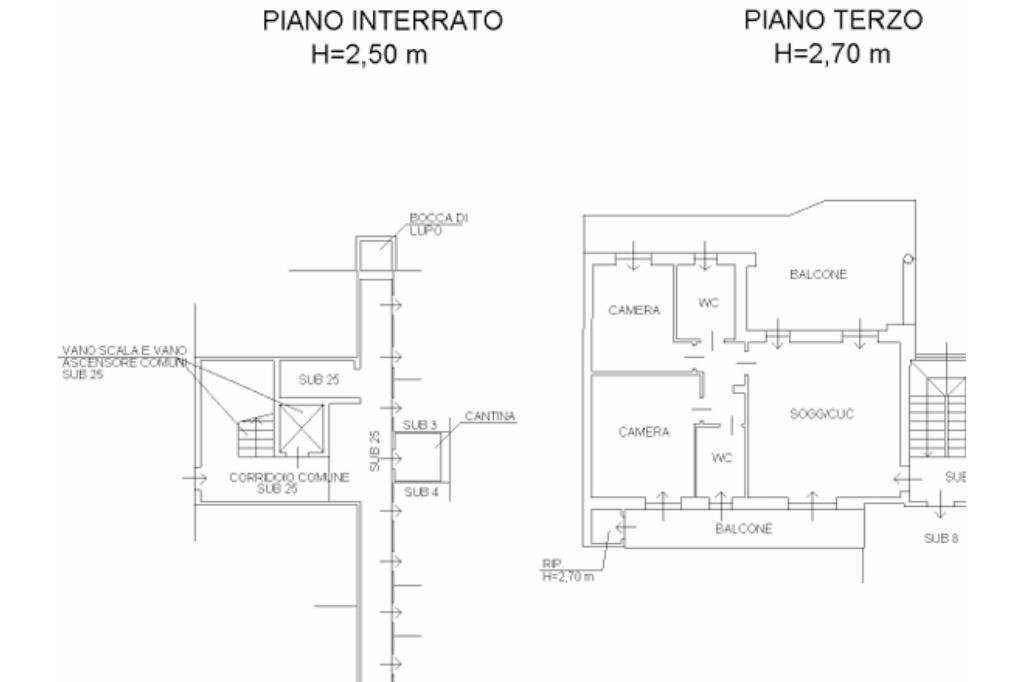 Attic Via tiro a segno, Galliate - floor plans 1