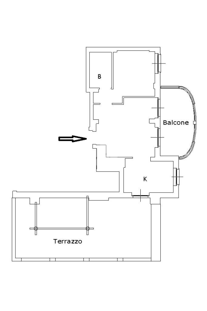 Two-room apartment Via Caduti in Missione di Pace, Milano (neighborhood Rubattino) - floor plans 1