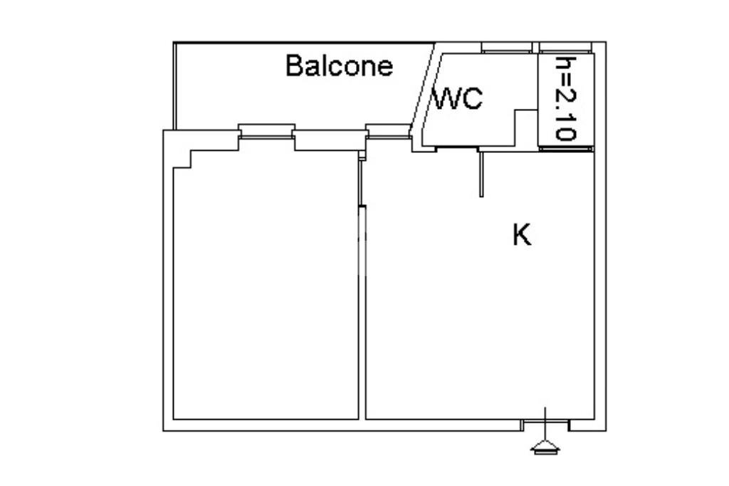 Two-room apartment Via S. Faustino, Milano (neighborhood Ortica) - floor plans 1
