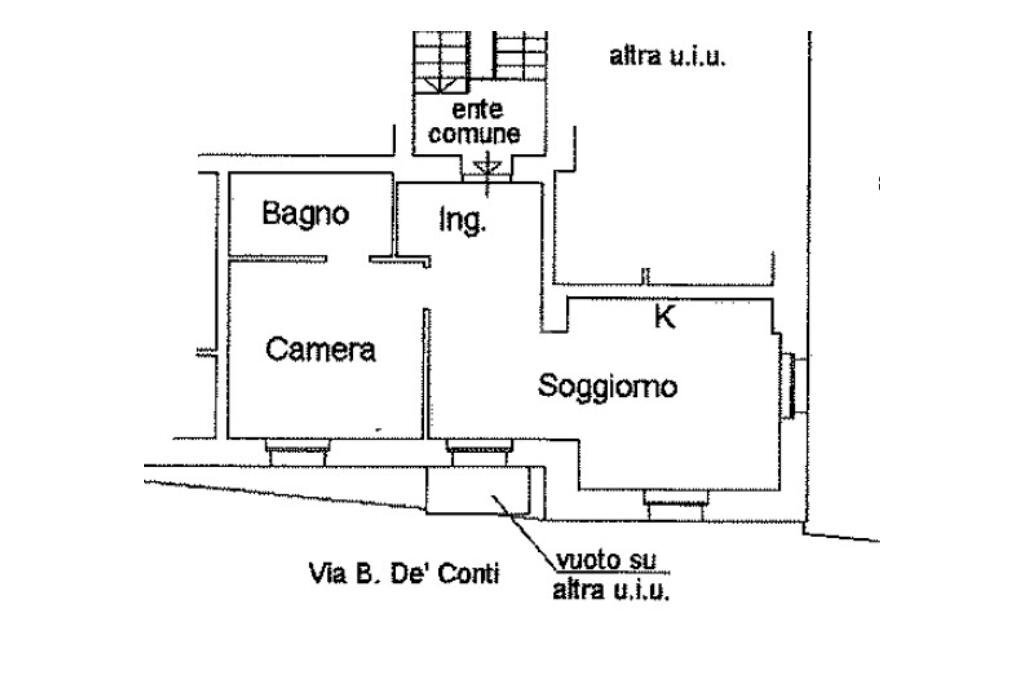 Bilocale Via Bernardino De Conti, Milano (zona Maciachini) - planimetria 1