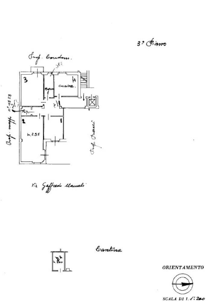 Trilocale Via Goffredo Mameli, Milano (zona Indipendenza) - planimetria 1