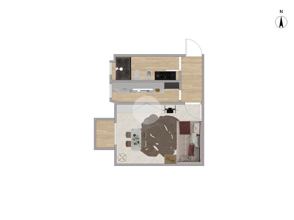 Monolocale Viale Etiopia, Milano - planimetria 1
