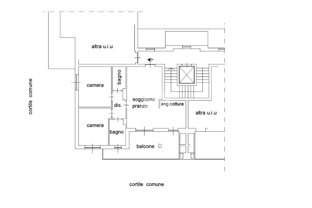 Four-room apartment Via paolo veronese, Torino (neighborhood Borgo Vittoria) - floor plans 1