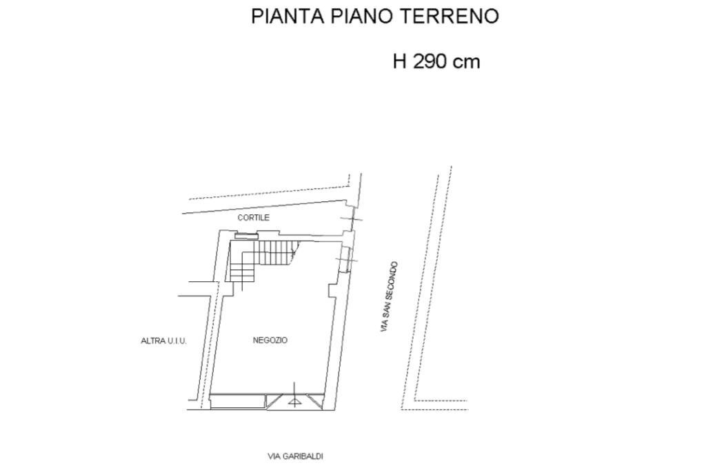 Negozio Via Garibaldi, Asti - planimetria 1