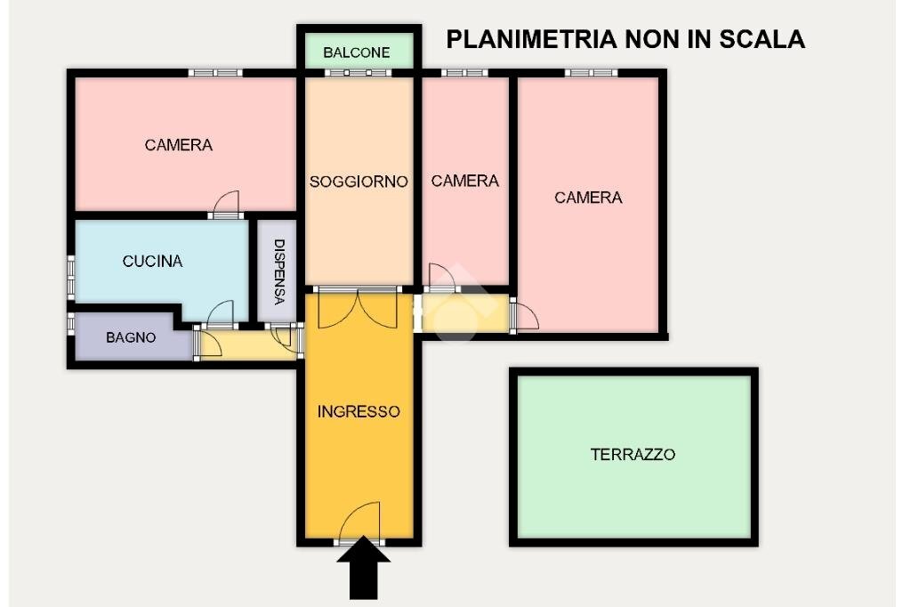 Appartamento Via Filippo Casoni, Genova (zona San Fruttuoso) - planimetria 1