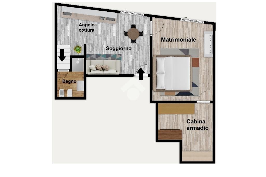 Attico Via Lomellini, Genova (zona Centro Storico) - planimetria 1