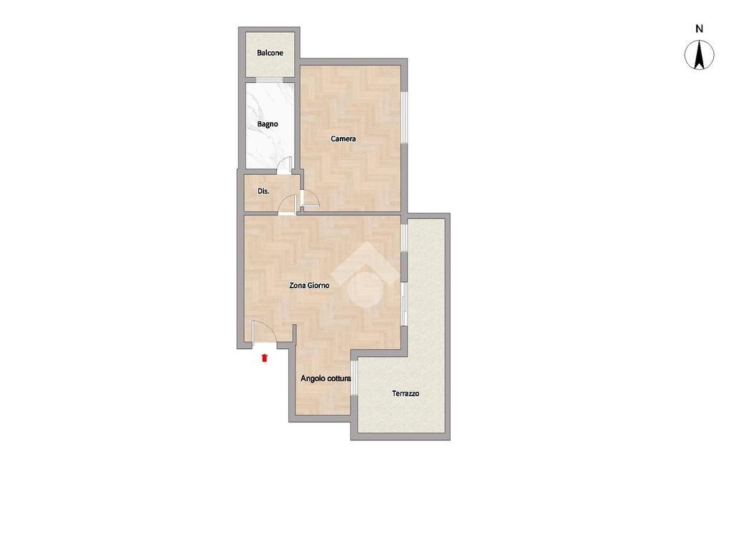 Two-room apartment Via I Maggio, Segrate - floor plans 1