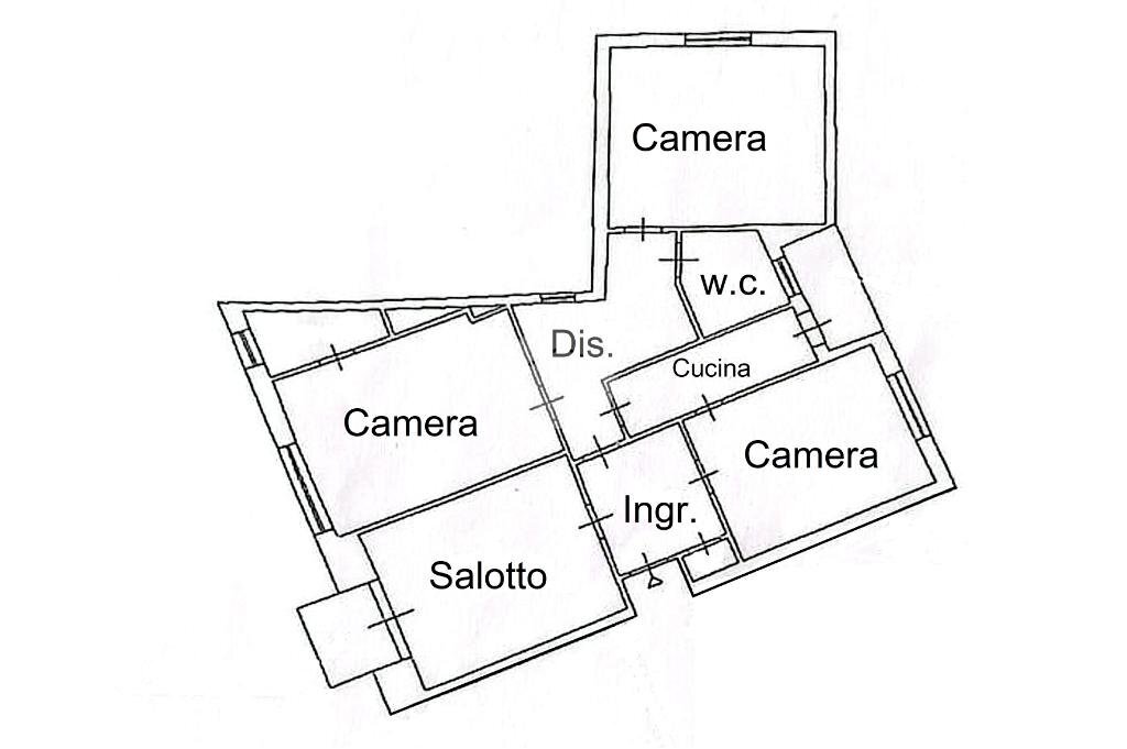 Four-room apartment Via Valletta Fogliano, Vigevano - floor plans 1