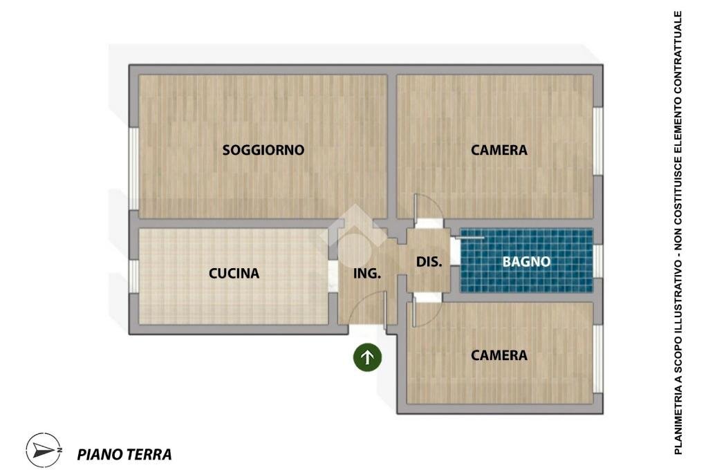 Quadrilocale Corso Lombardini, Torre Pellice - planimetria 1