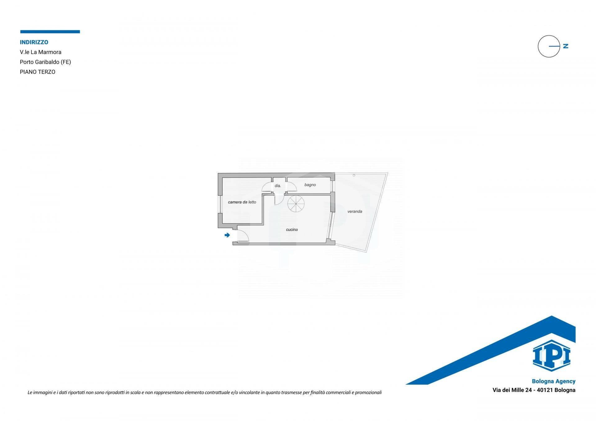 Three-room apartment Viale Alfonso La Marmora, Comacchio - floor plans 1