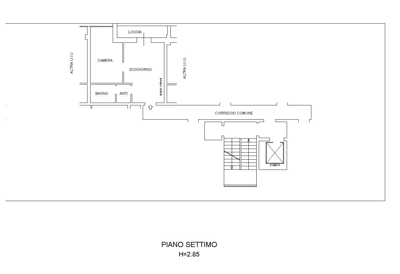 PLANIMETRIA - Two-room apartment via Martin Luther King, Bologna (neighborhood Borgo Panigale) - floor plans 1