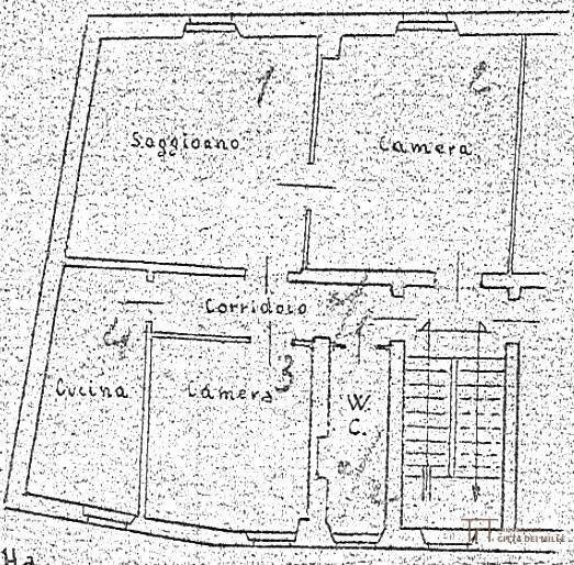 Foto 14 - Trilocale Via Borgo Palazzo, Bergamo - planimetria 1