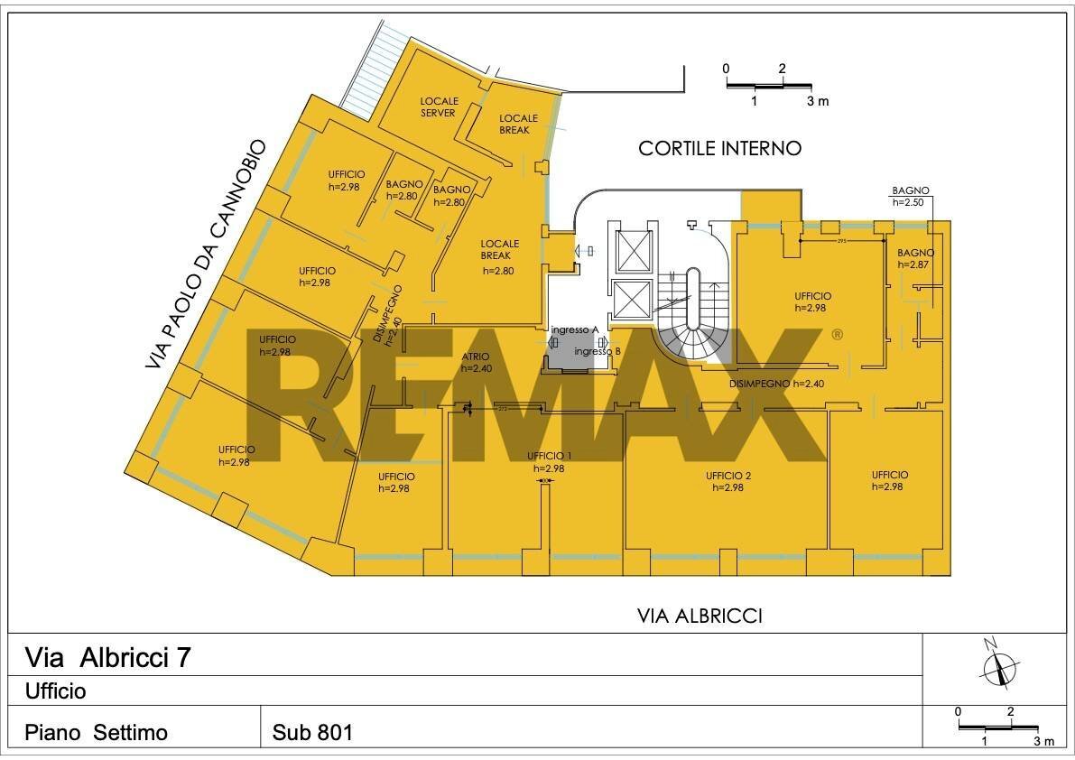 Pianta 2D - Ufficio Via Alberico Albricci
 
7, Milano - planimetria 1