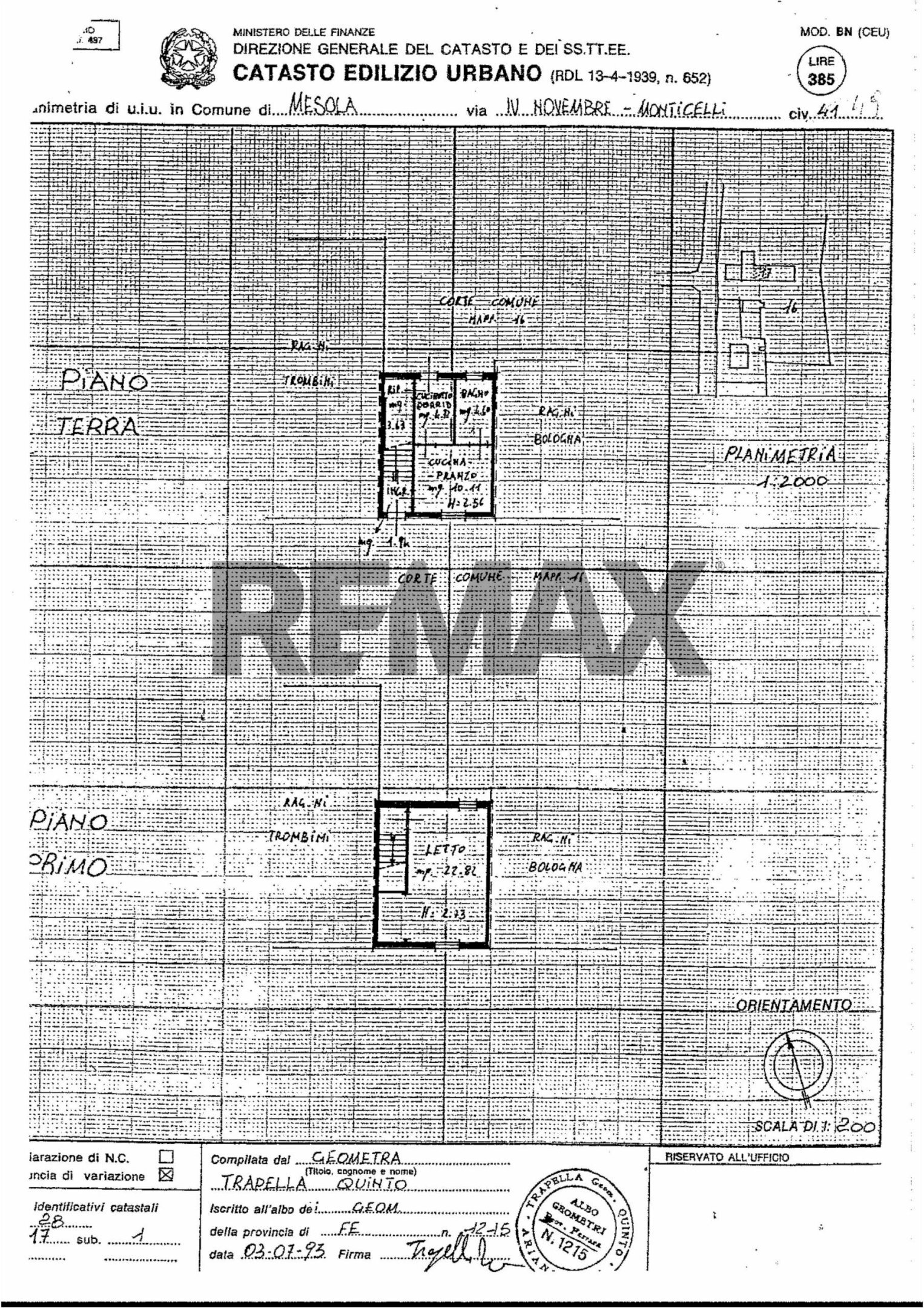 Pianta 2D - Semi-detached house via IV novembre
 
49, Mesola - floor plans 1