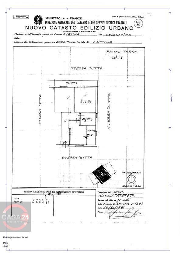 Foto 22 - Quadrilocale Via gelsomino, Latina - planimetria 1