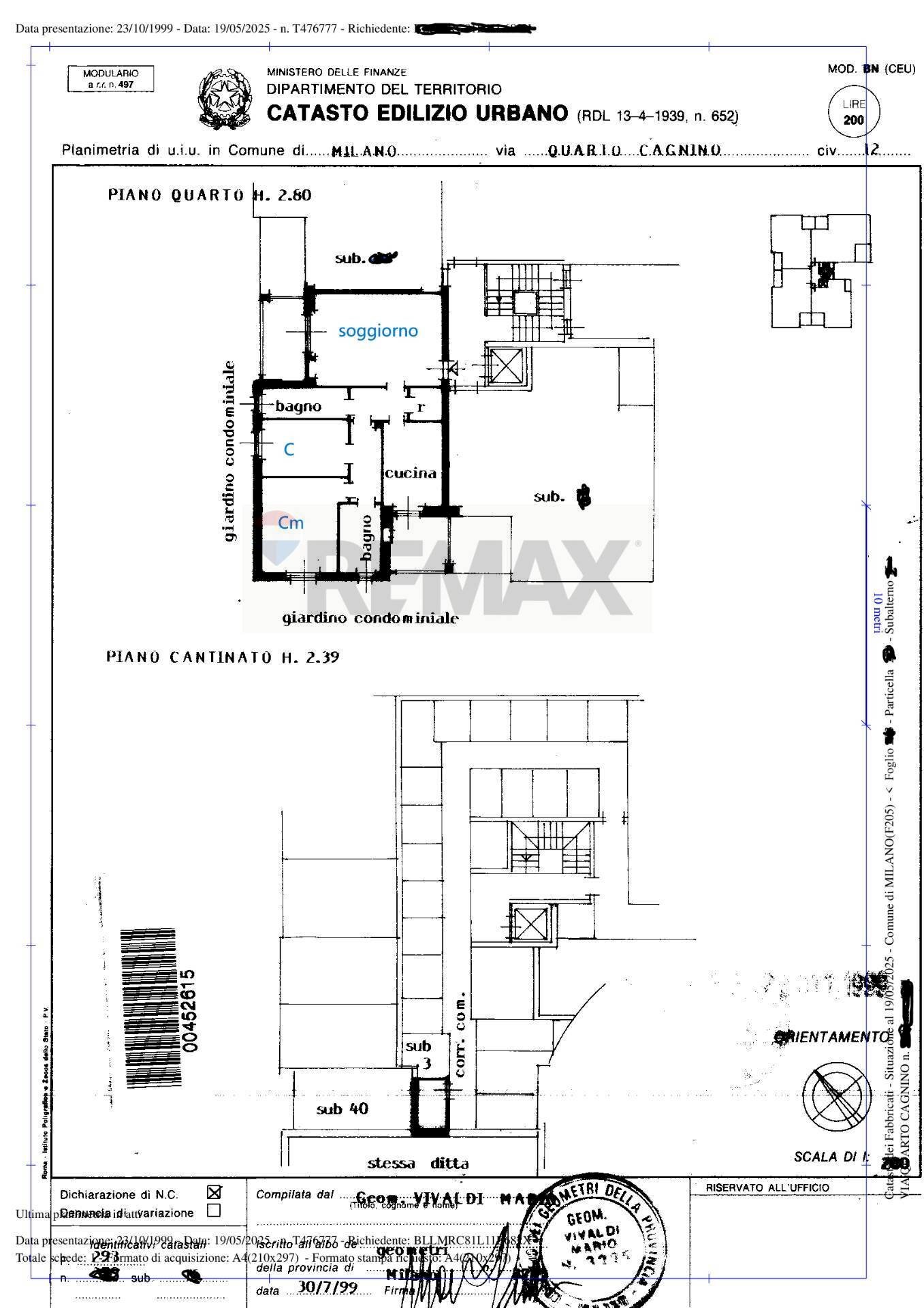 Pianta 2D - Trilocale via Quarto Cagnino
 
12, Milano - planimetria 1